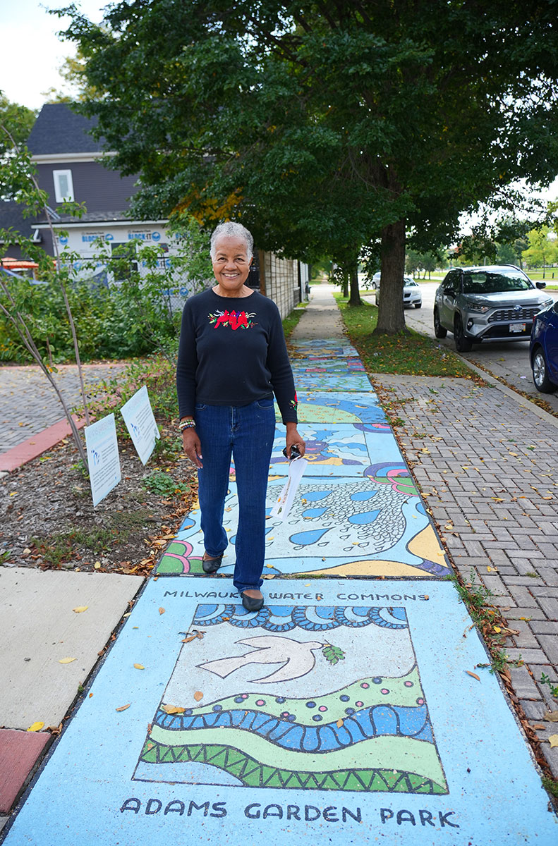 Sharon Adams, co-developer of Adams Garden Park, located in Milwaukee’s Lindsay Heights neighborhood.