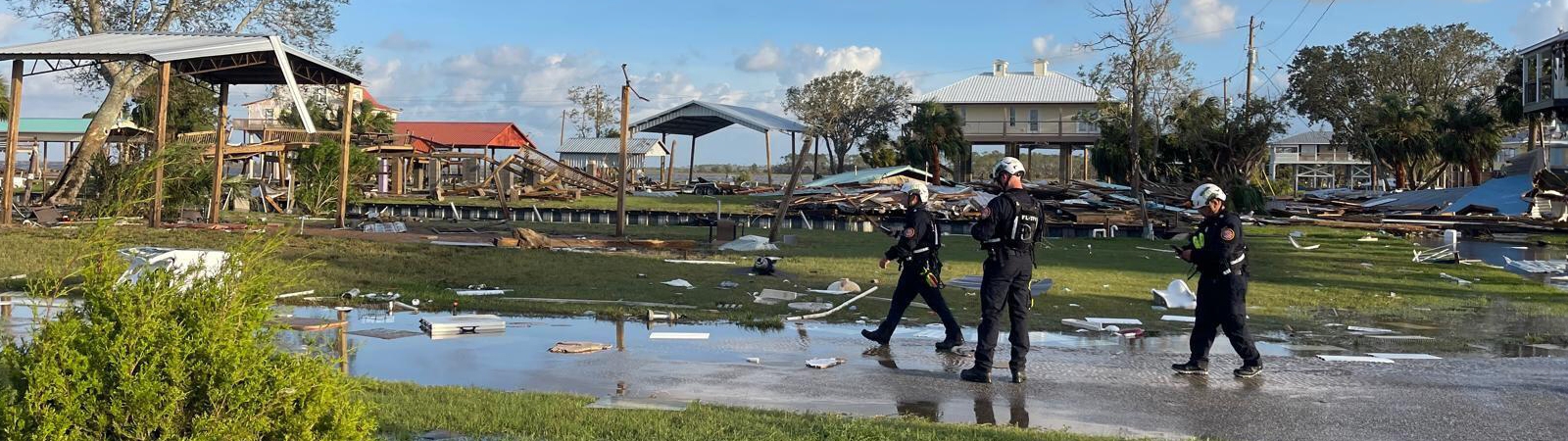Emergency response workers conduct search and rescue after Hurricane Helene.